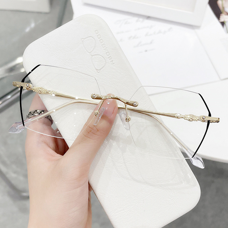 Men'S Fashion Rimless Glasses - Gafas para miopía sin montura para