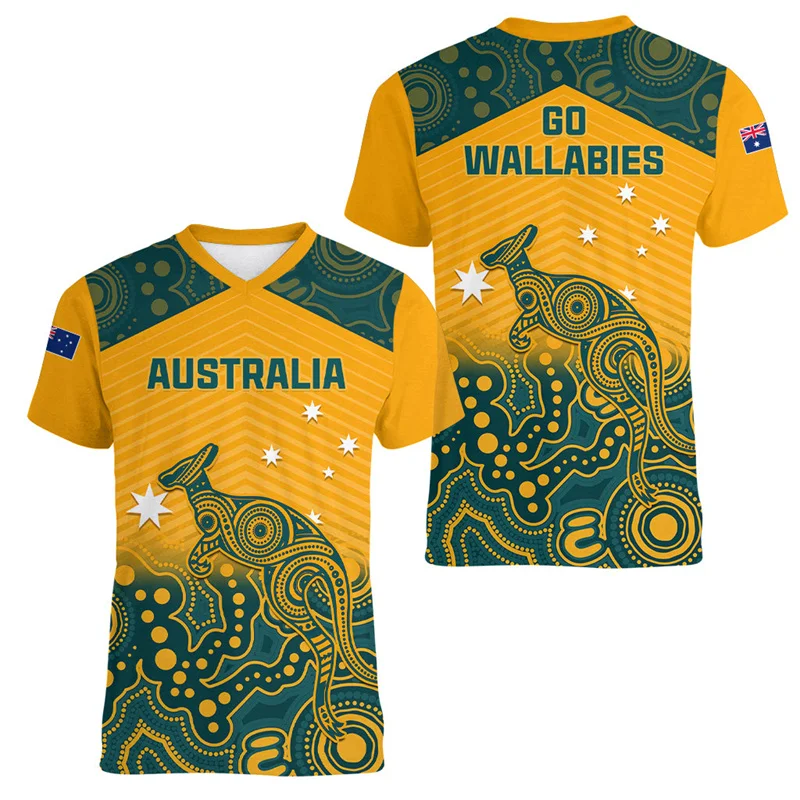 Mens Fashion Australia - Camiseta Deportiva Unisex con Estampado 3D