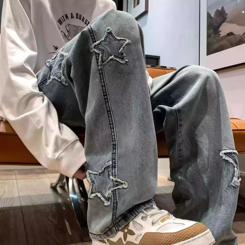 Men'S Fashion Nova Jeans - Nuevos pantalones vaqueros holgados con bordado