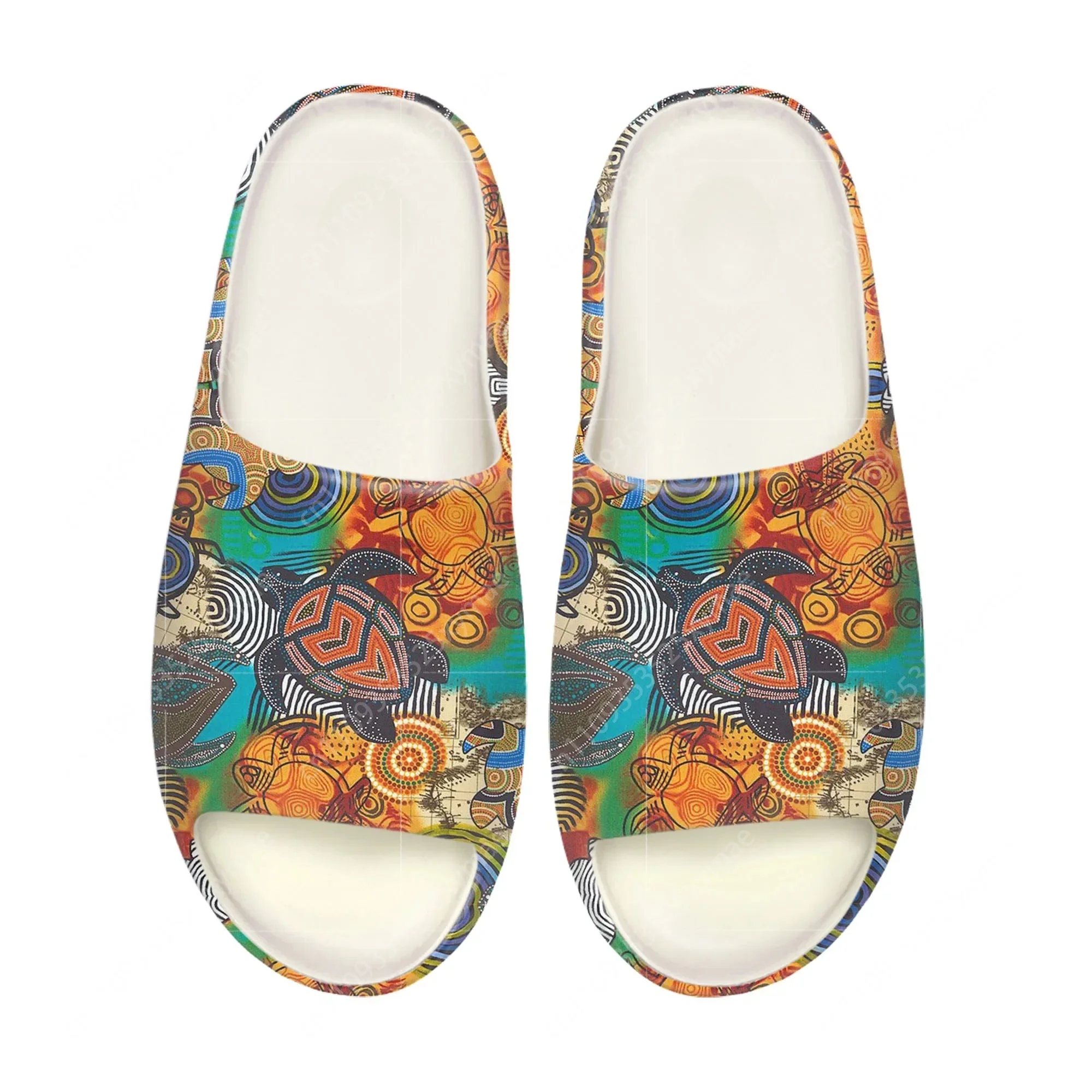 Mens Fashion Australia - Sandalias de Playa con Diseño Aborigen