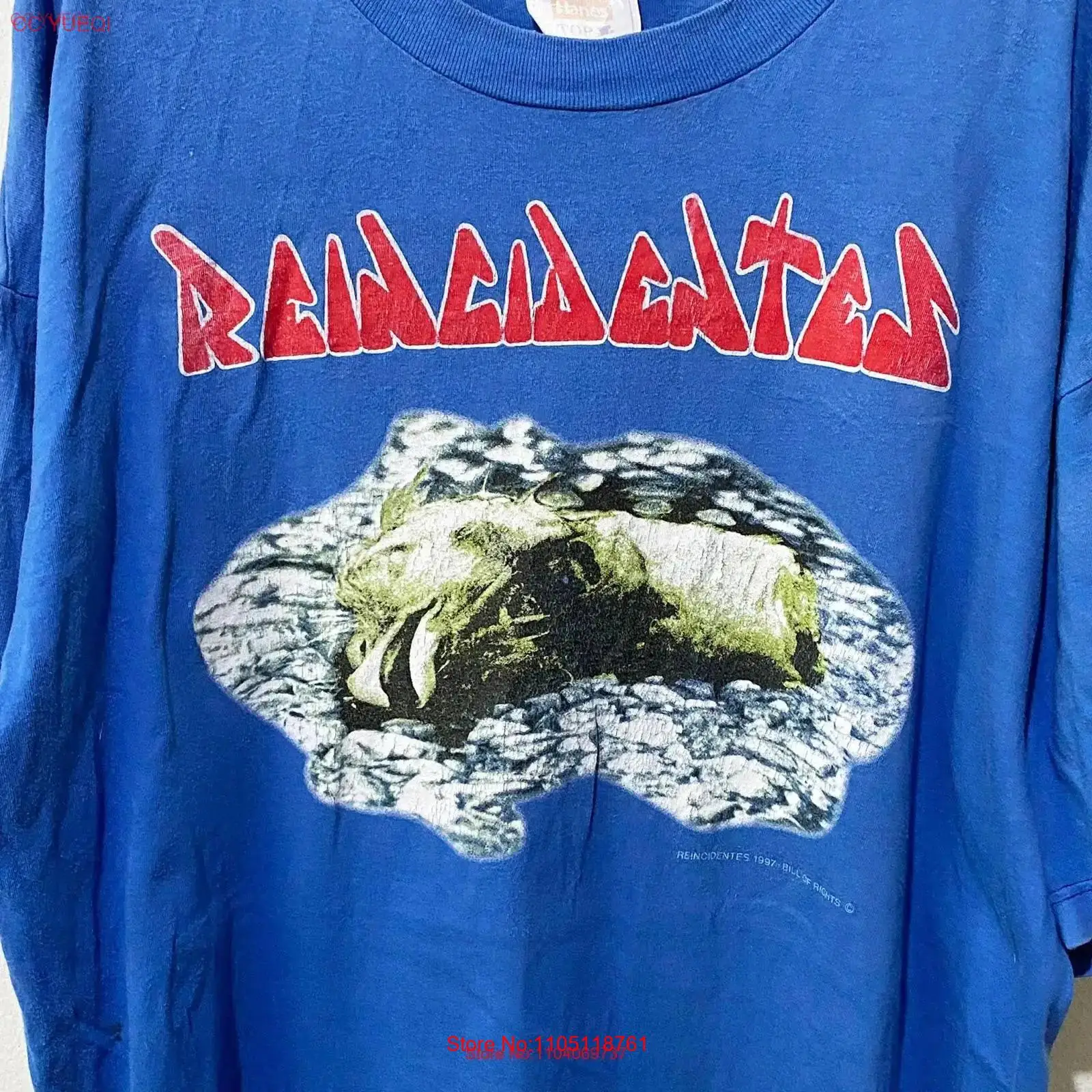 Xl Men'S Fashion - Vintage 1997 Reincidentes Band camiseta tamaño