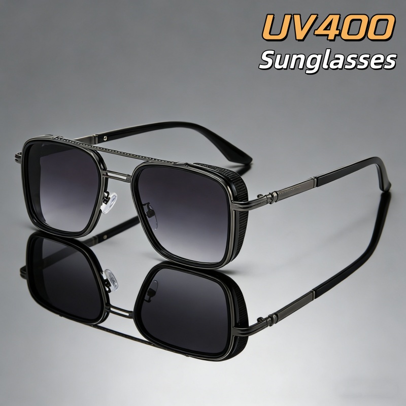 Men Fashion Photography - Gafas de Sol Retro con Marco