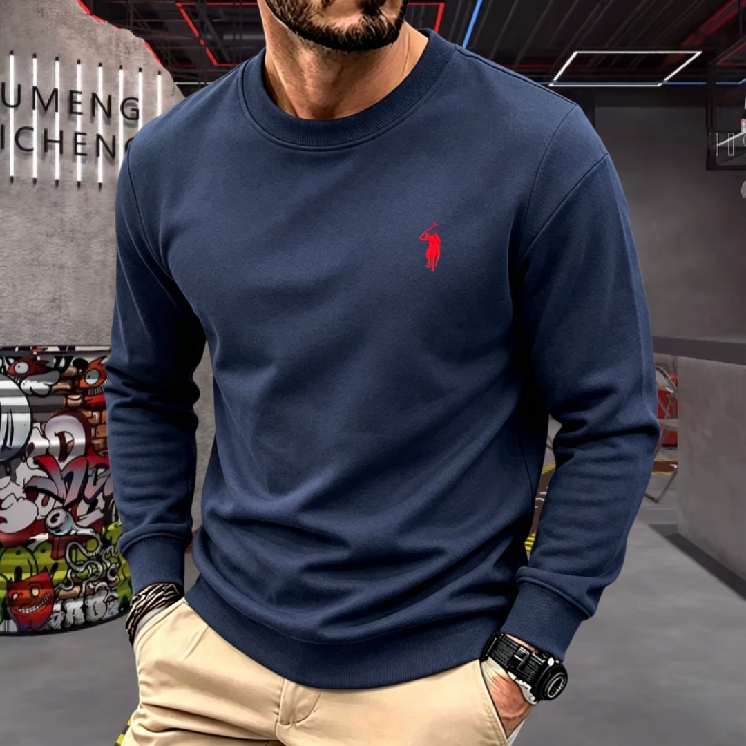 Fashion Mens Shirt - Camiseta de manga larga con cuello