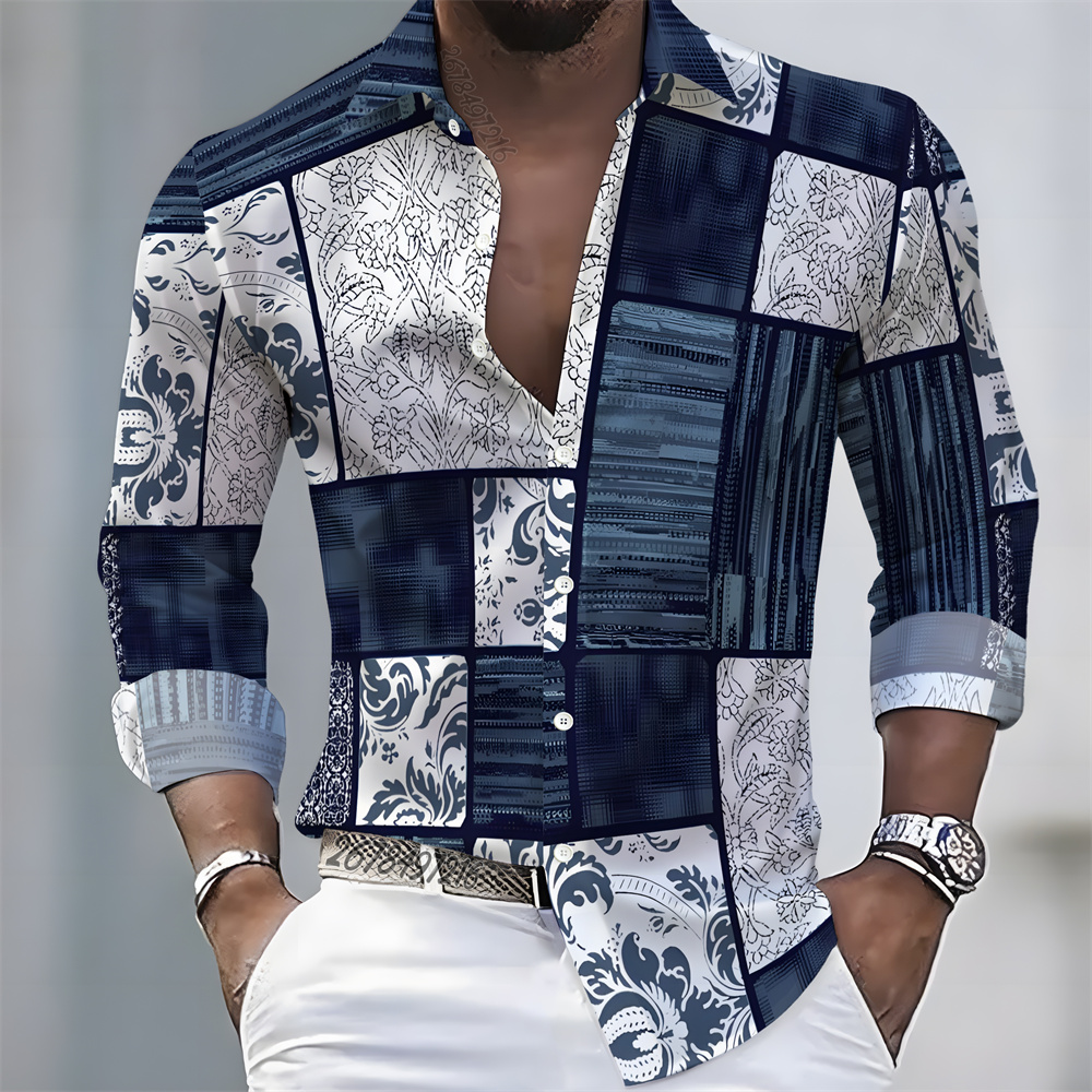 Fashion Mens Shirt - Camisa de Manga Larga para Hombre,
