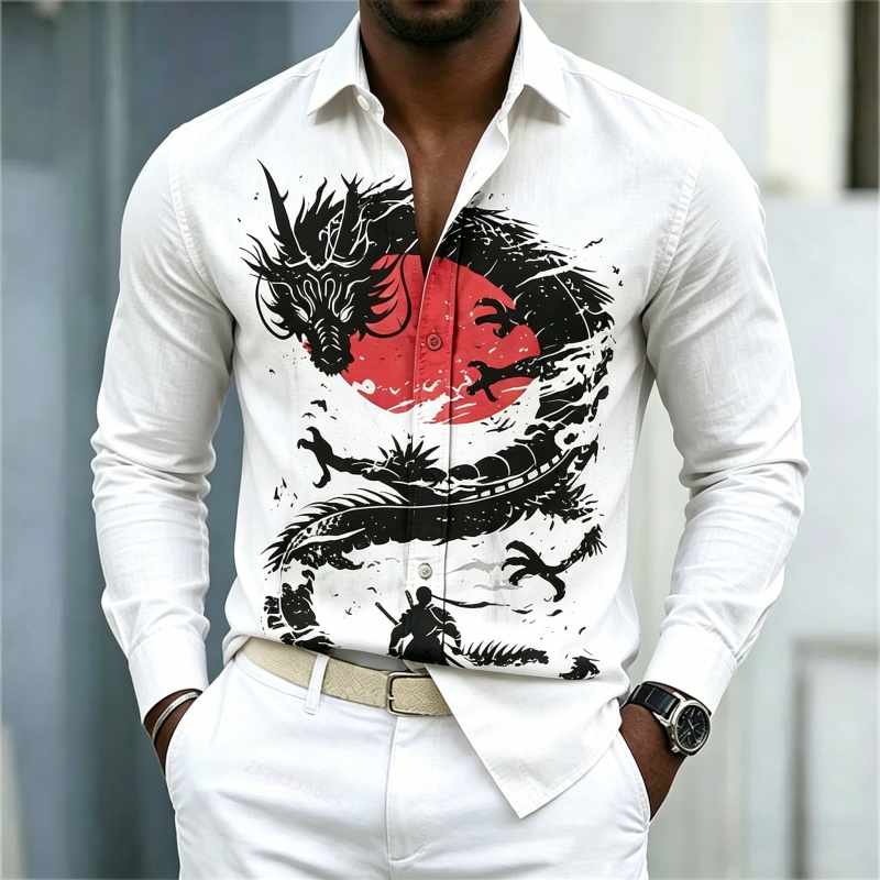Fashion Mens Shirt - Camisa de Hombre 2026, Blanca, Negra
