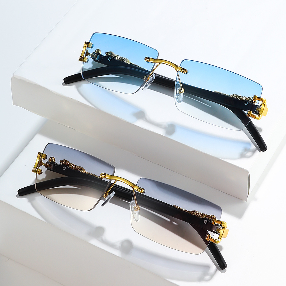 Men'S Fashion Rimless Glasses - 1 Par de Gafas de Sol