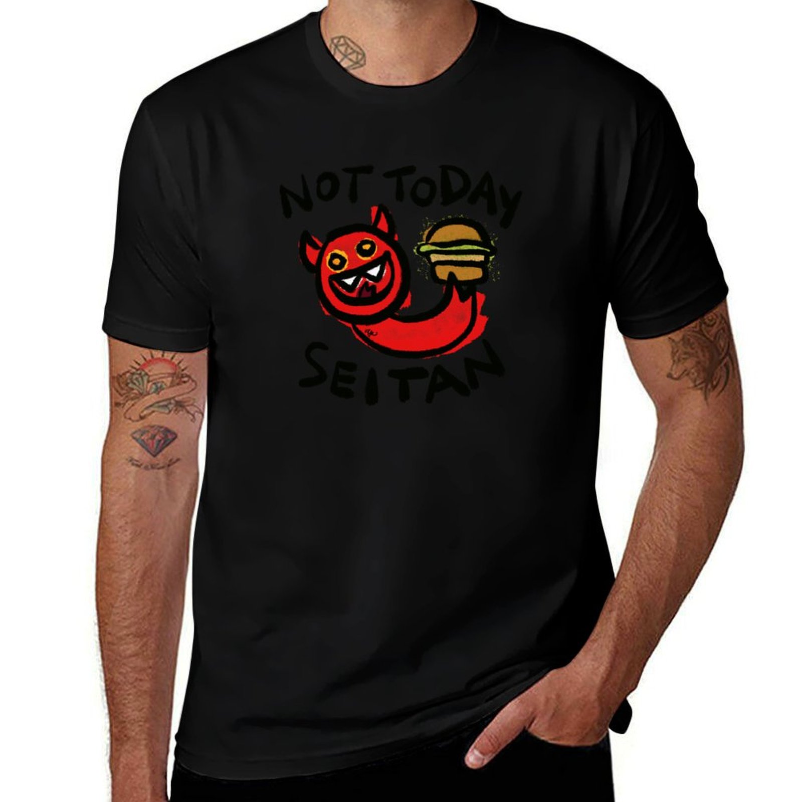 Men'S Fashion Today - Camiseta Not Today Seitan, camiseta con