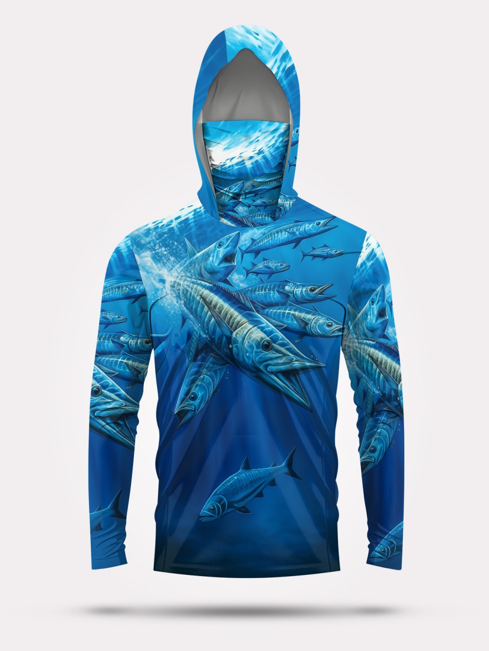 Fashion Mens Shirt - Camiseta de Pesca con Capucha para