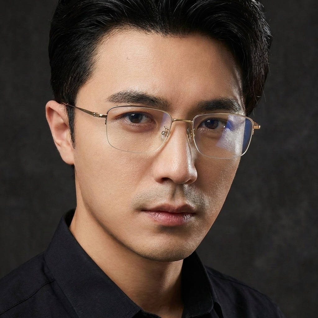 Men'S Fashion Non Prescription Glasses - Gafas de prescripción de media montura