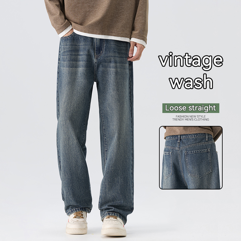 Men'S Fashion Nova Jeans - Pantalones Vaqueros Vintage para Hombre, Nuevos