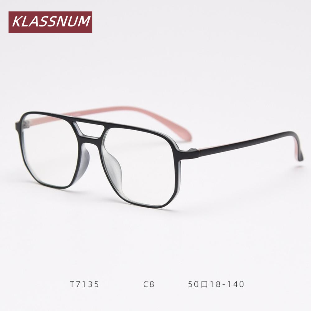 Men'S Fashion Non Prescription Glasses - KLASSNUM, montura de gafas cuadradas con