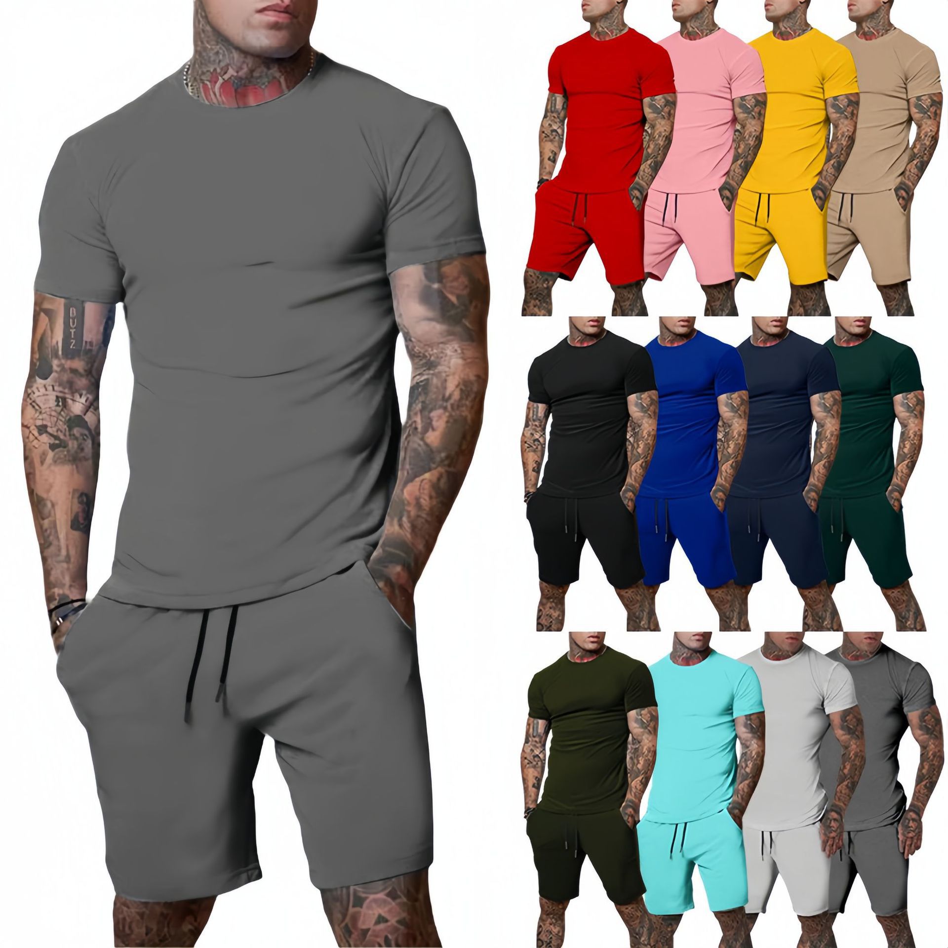 Men'S Fashion Essentials - Conjunto Deportivo de Verano para Hombre,