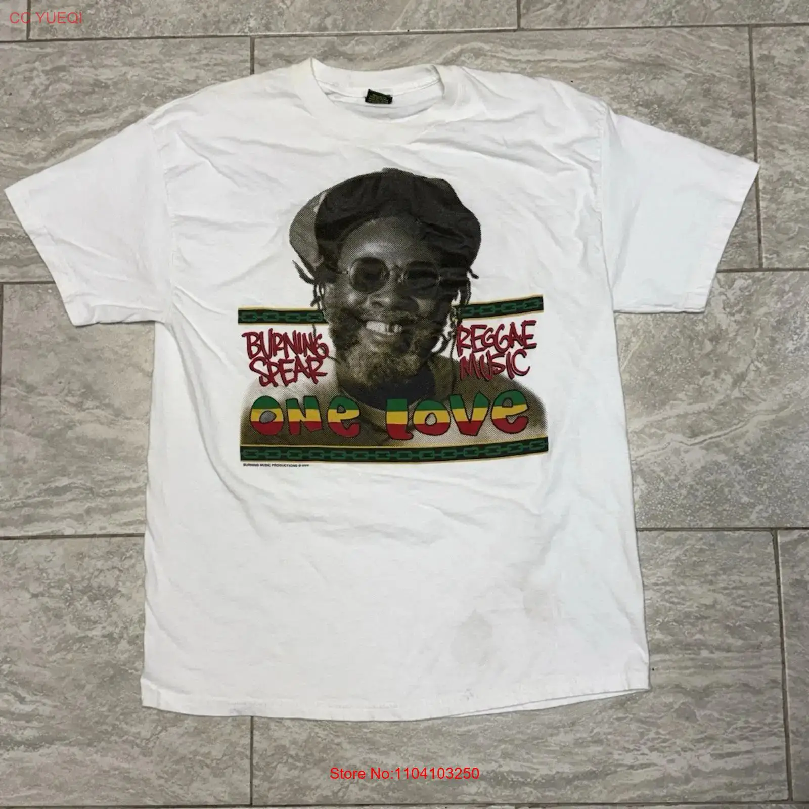 Xl Men'S Fashion - Camiseta Vintage 1996 Burning Spear XL,