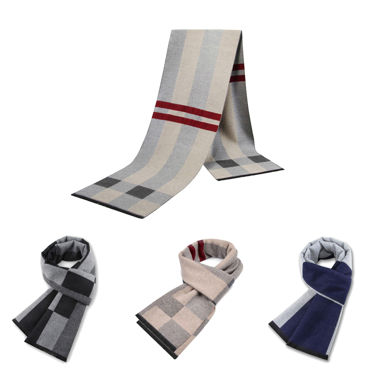 Men Scarf Wool - Bufanda para hombre, copia de invierno,