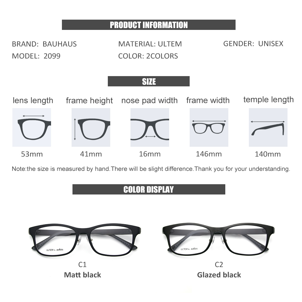 ULTEM-gafas ópticas cuadradas  - Men'S Fashion Non Prescription Glasses reseña y precio