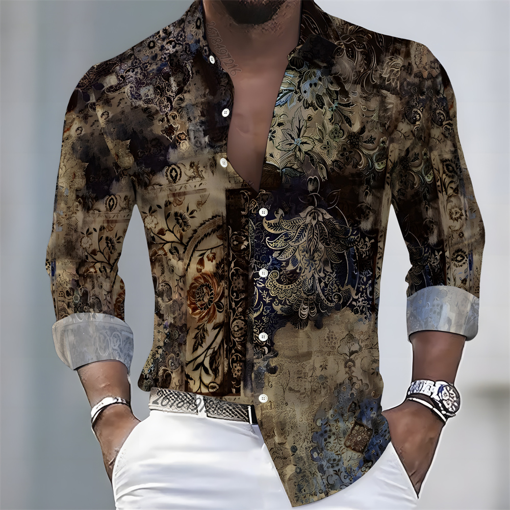 Camisa de manga larga con esta - Fashion Mens Shirt reseña y precio
