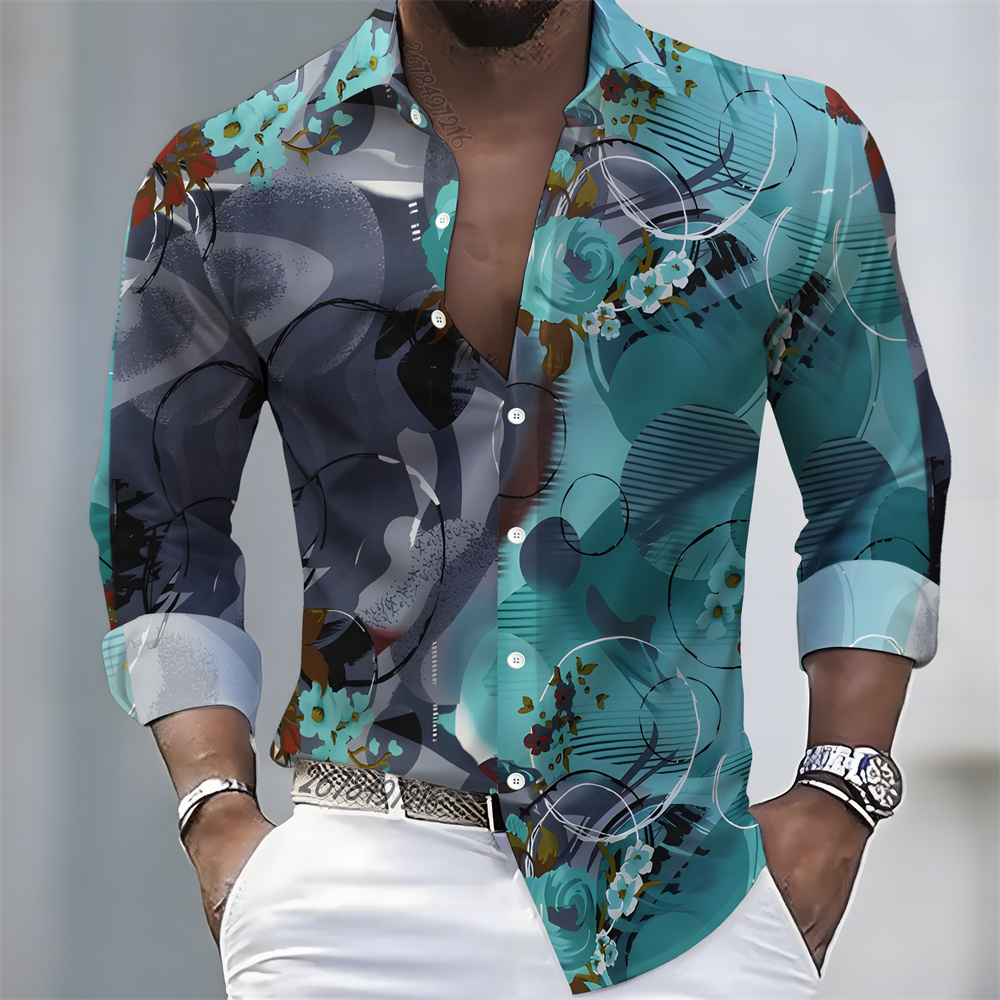 Camisa de manga larga con esta - Fashion Mens Shirt reseña y precio
