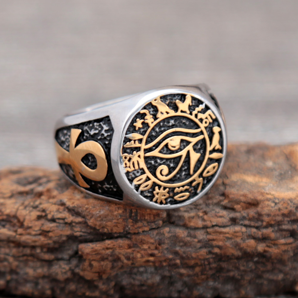 Anillo de Ojo de Horus egipcio - Men Fashion Egypt reseña y precio