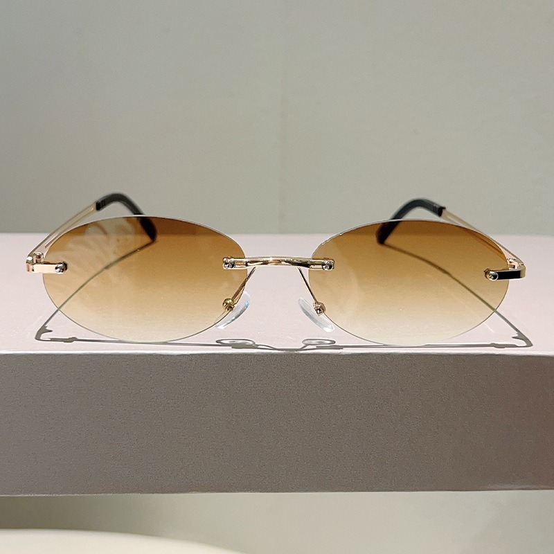 Gafas de Sol Ovaladas sin Mont - Men'S Fashion Rimless Glasses reseña y precio