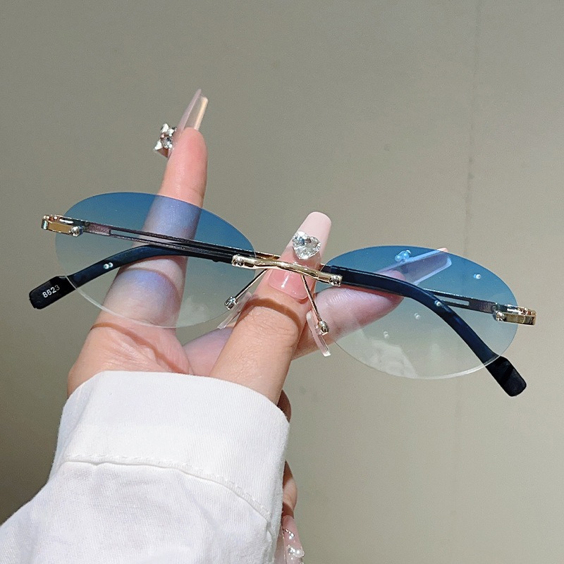 Gafas de Sol Ovaladas sin Mont - Men'S Fashion Rimless Glasses reseña y precio