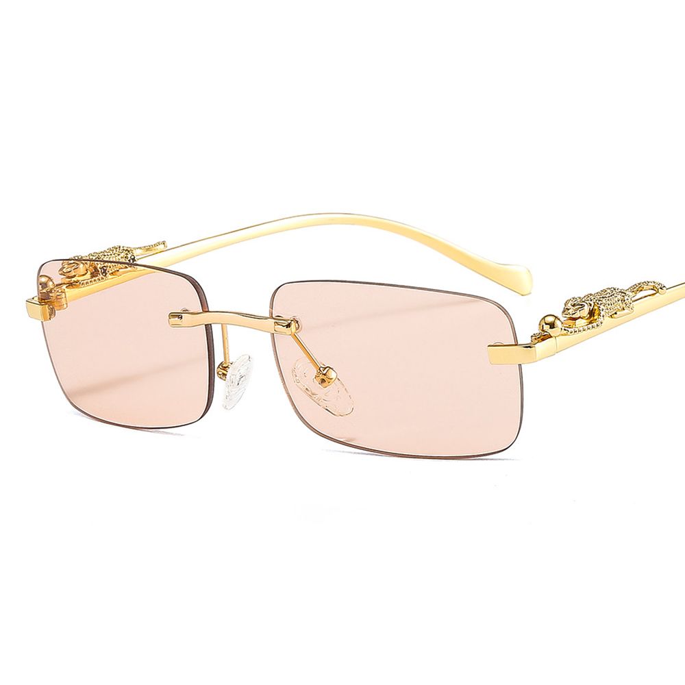 Gafas de sol cuadradas sin mon - Men'S Fashion Rimless Glasses reseña y precio