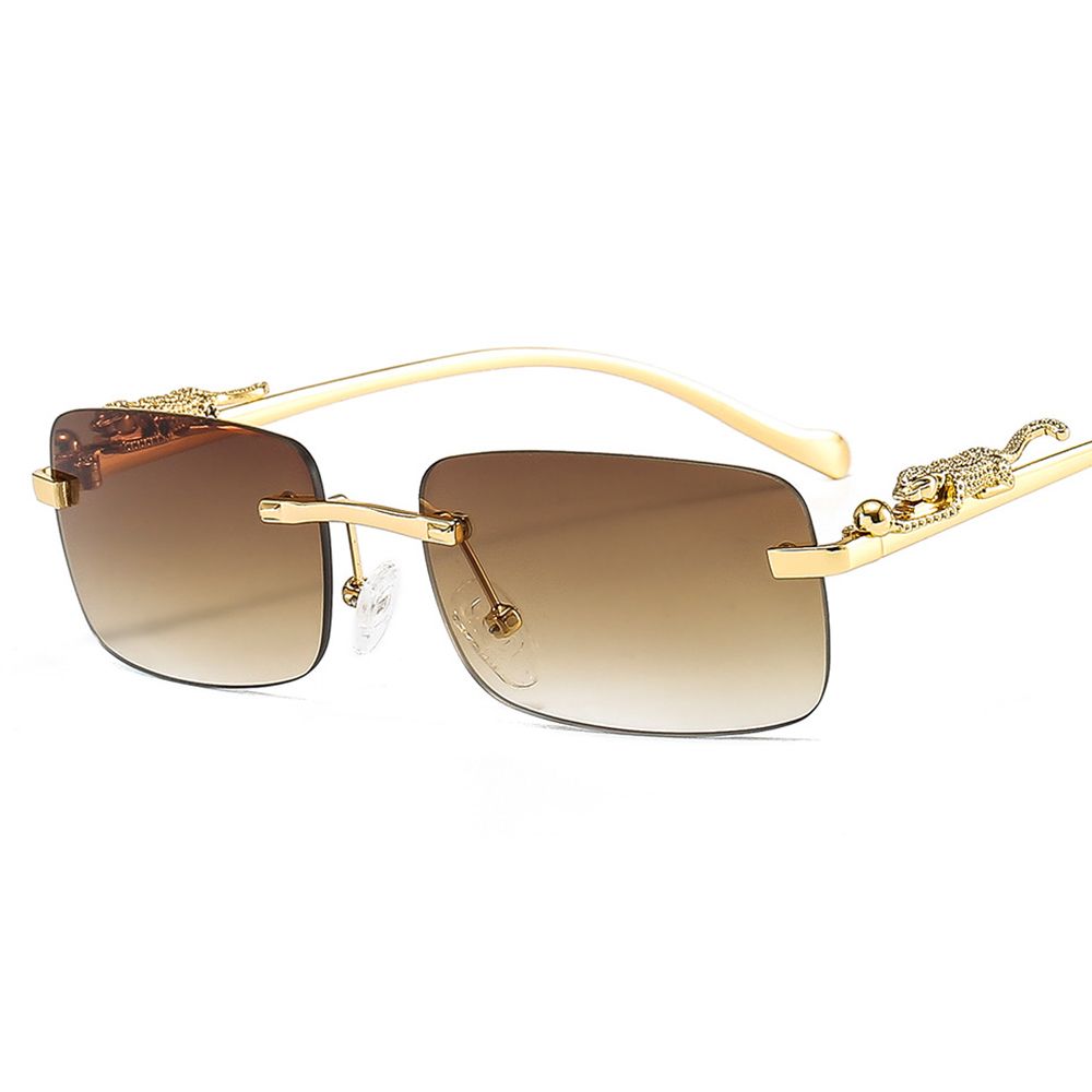 Gafas de sol cuadradas sin mon - Men'S Fashion Rimless Glasses reseña y precio