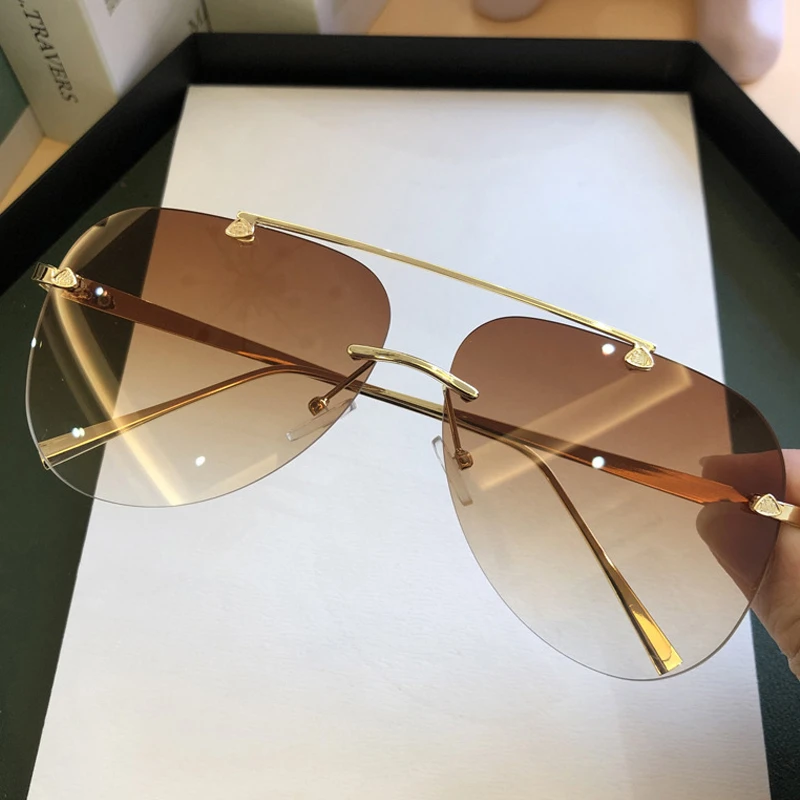 Gafas de Sol de Aviador Vintag - Men'S Fashion Rimless Glasses reseña y precio