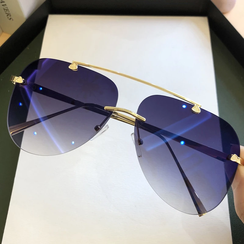 Gafas de Sol de Aviador Vintag - Men'S Fashion Rimless Glasses reseña y precio