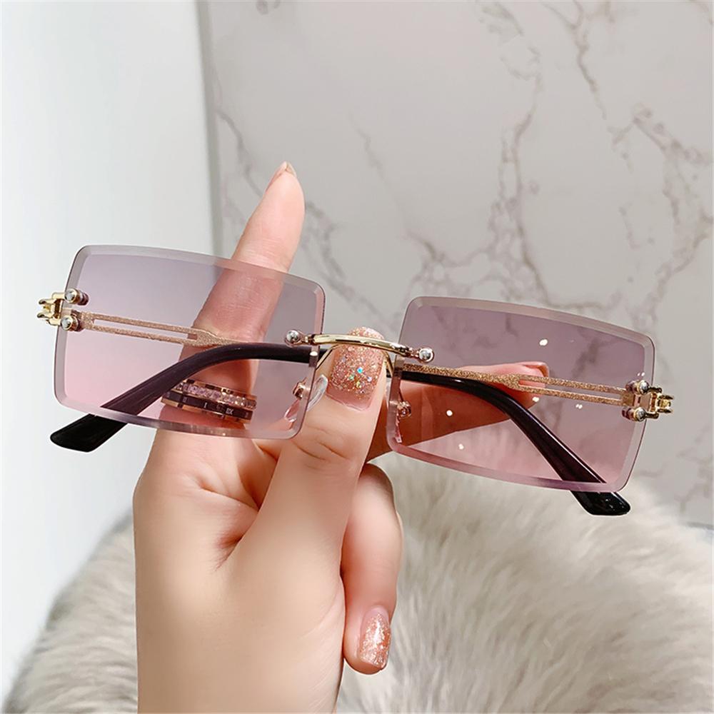 Gafas de sol rectangulares sin - Men'S Fashion Rimless Glasses reseña y precio
