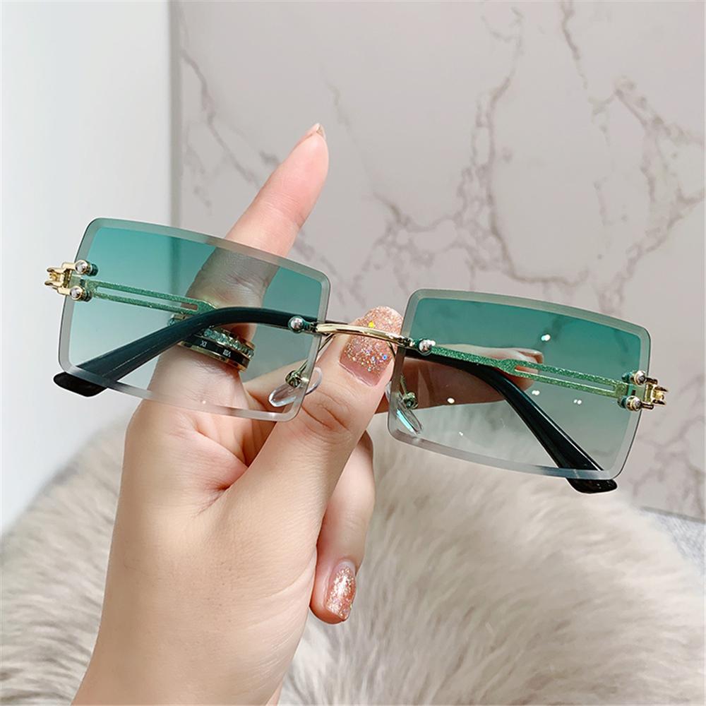 Gafas de sol rectangulares sin - Men'S Fashion Rimless Glasses reseña y precio
