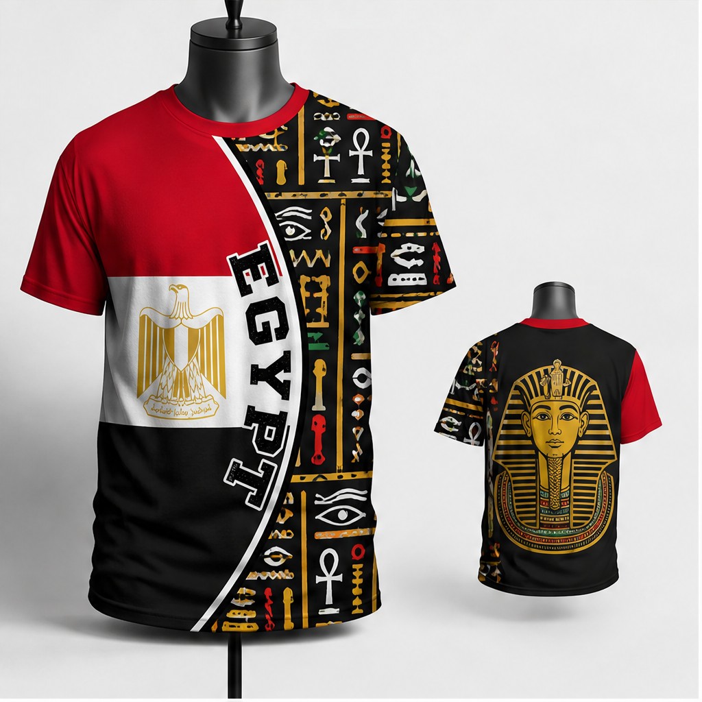 Camiseta con cuello redondo pa - Men Fashion Egypt reseña y precio