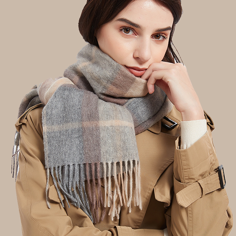 2025 bufandas a cuadros escoce - Men Scarf Wool reseña y precio