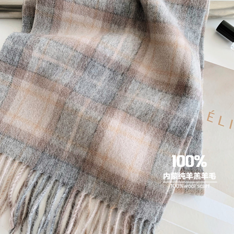 2025 bufandas a cuadros escoce - Men Scarf Wool reseña y precio