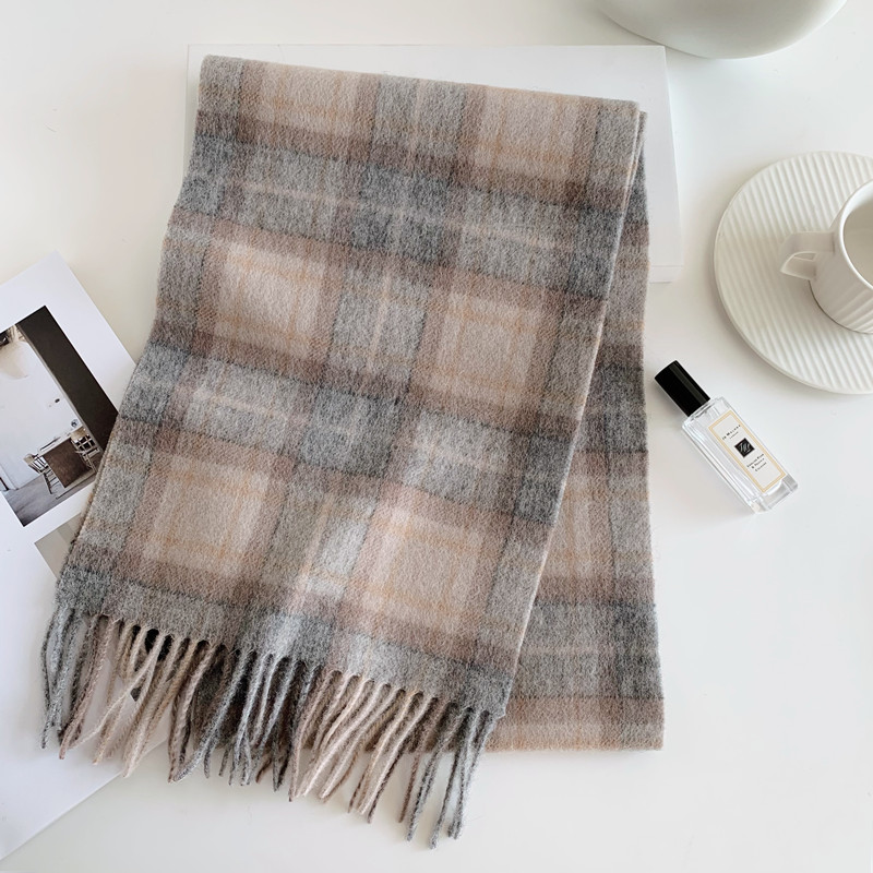 2025 bufandas a cuadros escoce - Men Scarf Wool reseña y precio