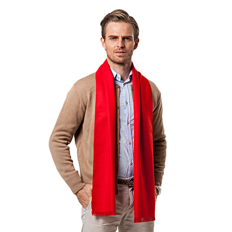 Moda invierno Color sólido hom - Men Scarf Wool reseña y precio