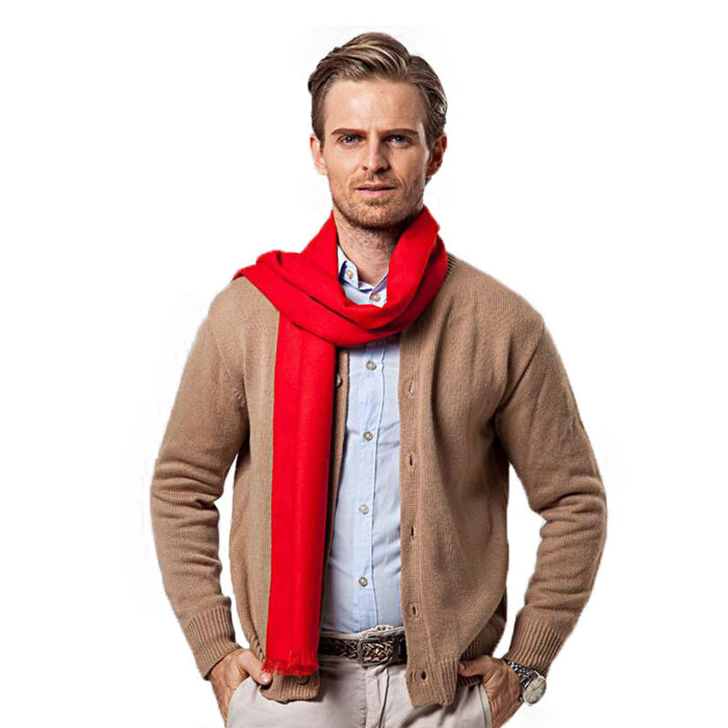 Moda invierno Color sólido hom - Men Scarf Wool reseña y precio