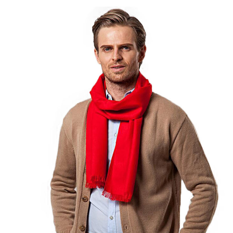 Moda invierno Color sólido hom - Men Scarf Wool reseña y precio