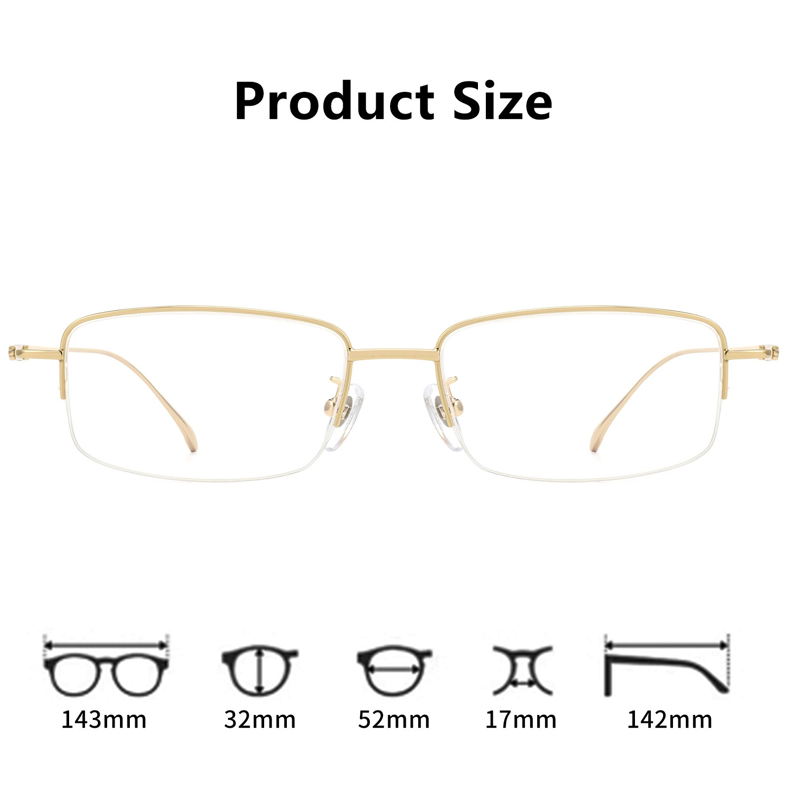 Gafas de prescripción de media - Men'S Fashion Non Prescription Glasses reseña y precio