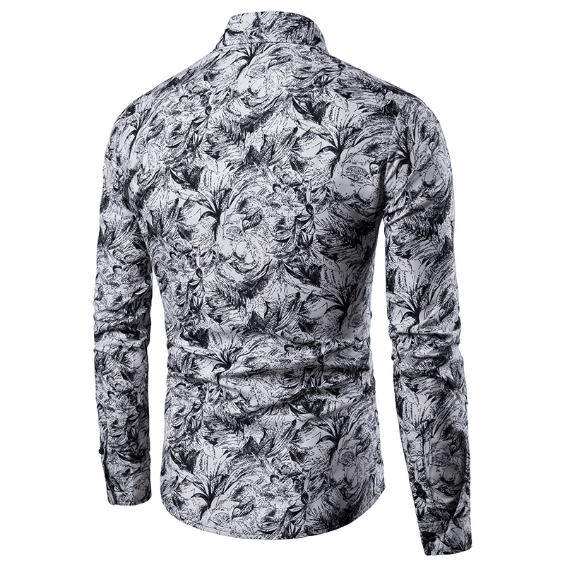Camisa de Manga Larga con Esta - Fashion Mens Shirt reseña y precio