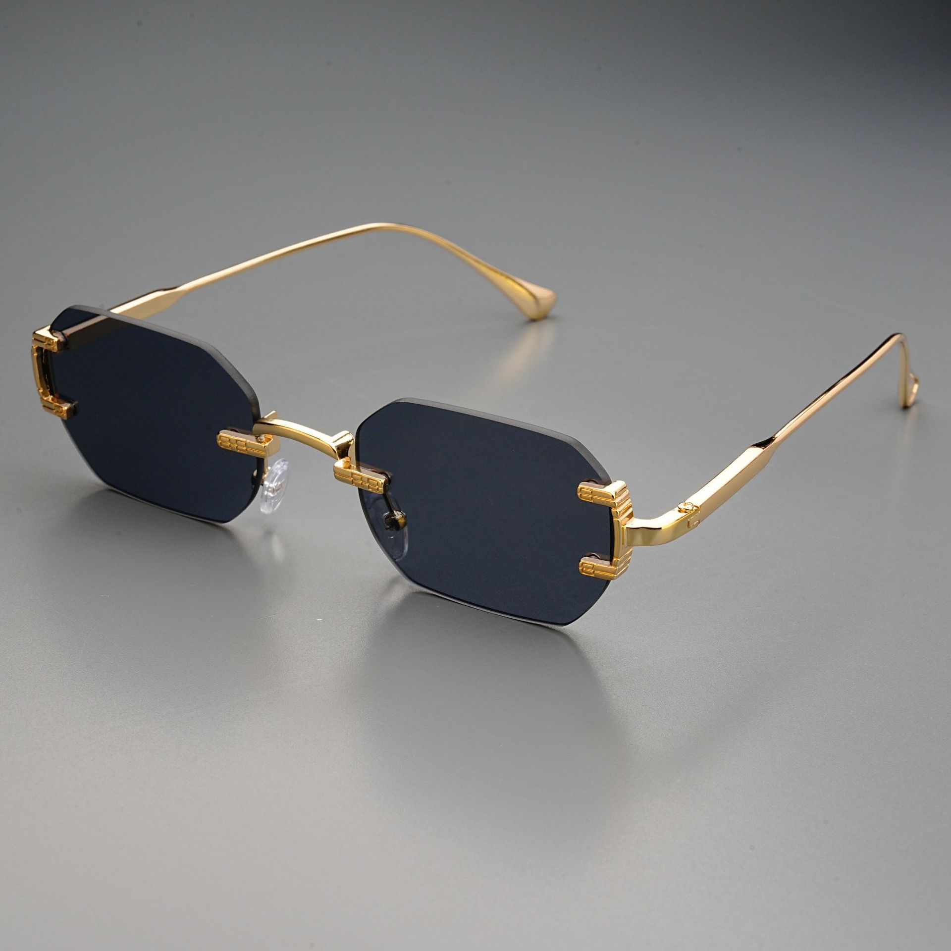Gafas de sol sin montura recta - Men'S Fashion Rimless Glasses reseña y precio