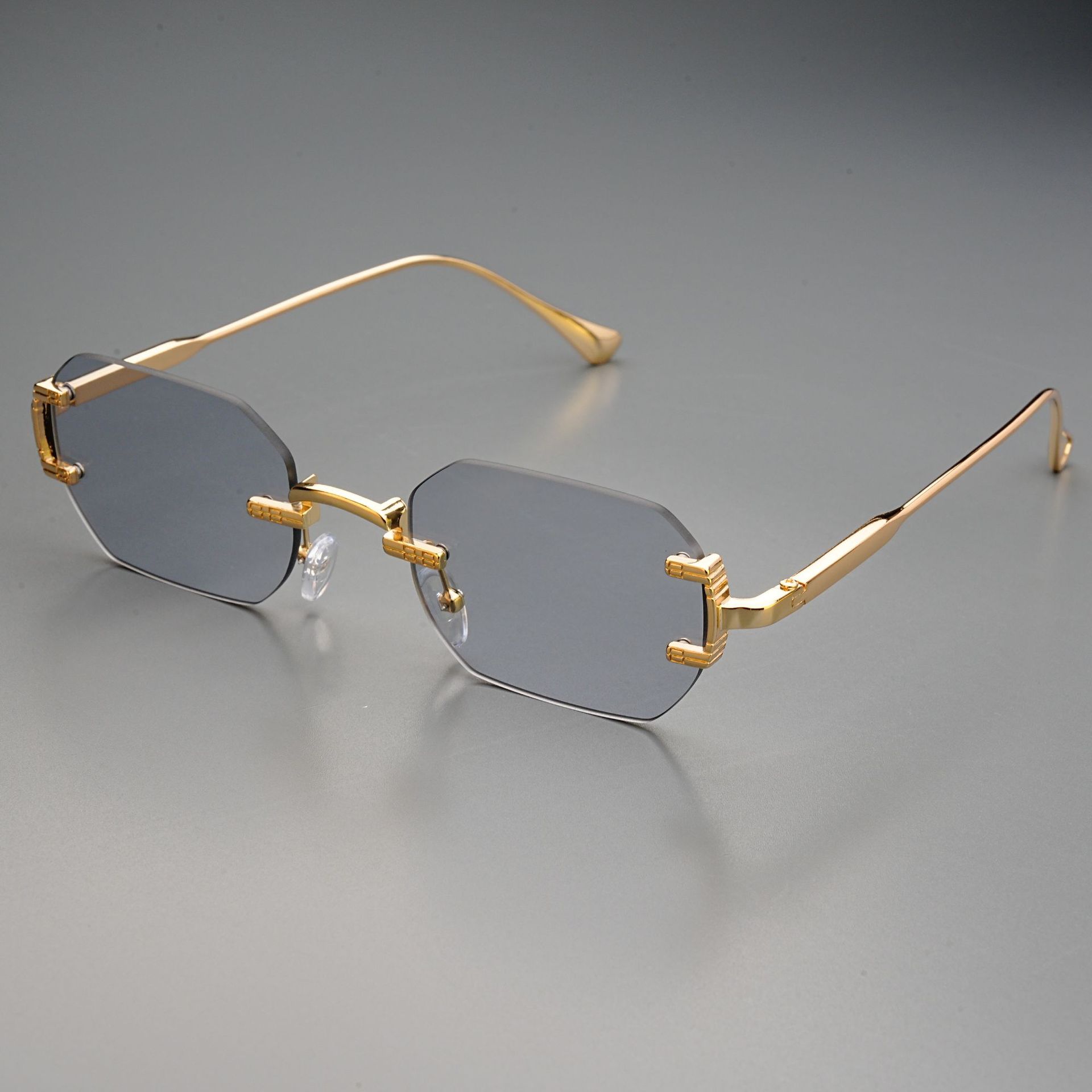 Gafas de sol sin montura recta - Men'S Fashion Rimless Glasses reseña y precio