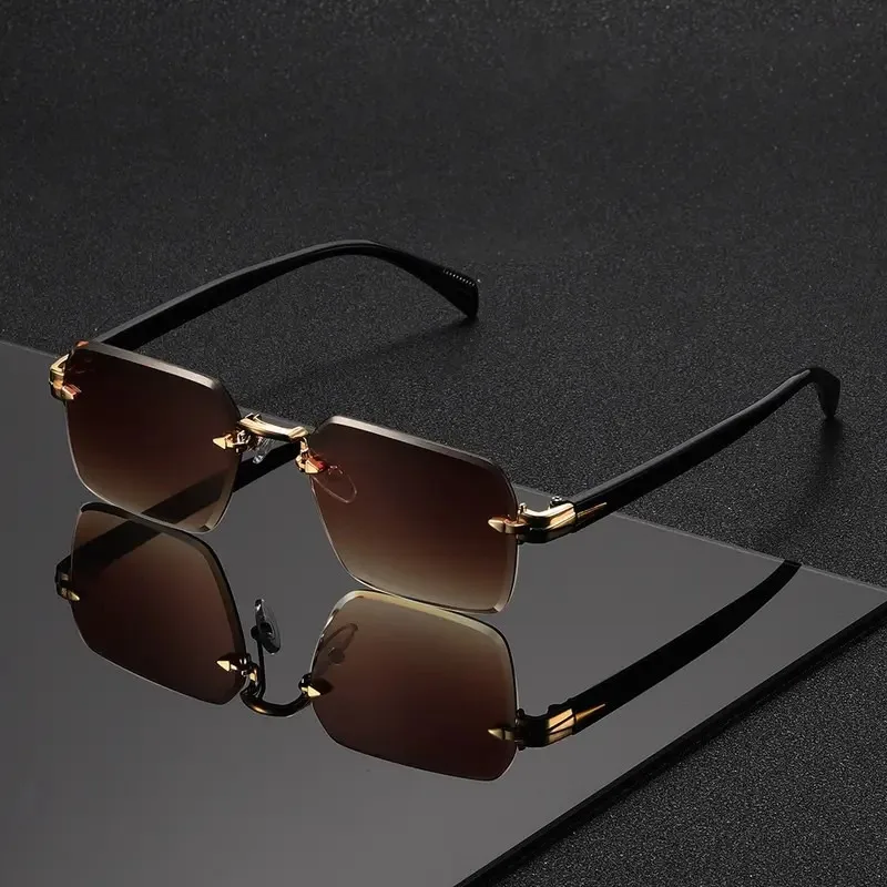 Gafas de Sol sin Montura, Rect - Men'S Fashion Rimless Glasses reseña y precio