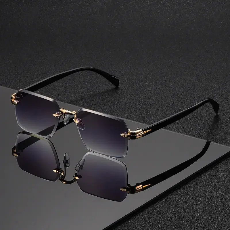 Gafas de Sol sin Montura, Rect - Men'S Fashion Rimless Glasses reseña y precio