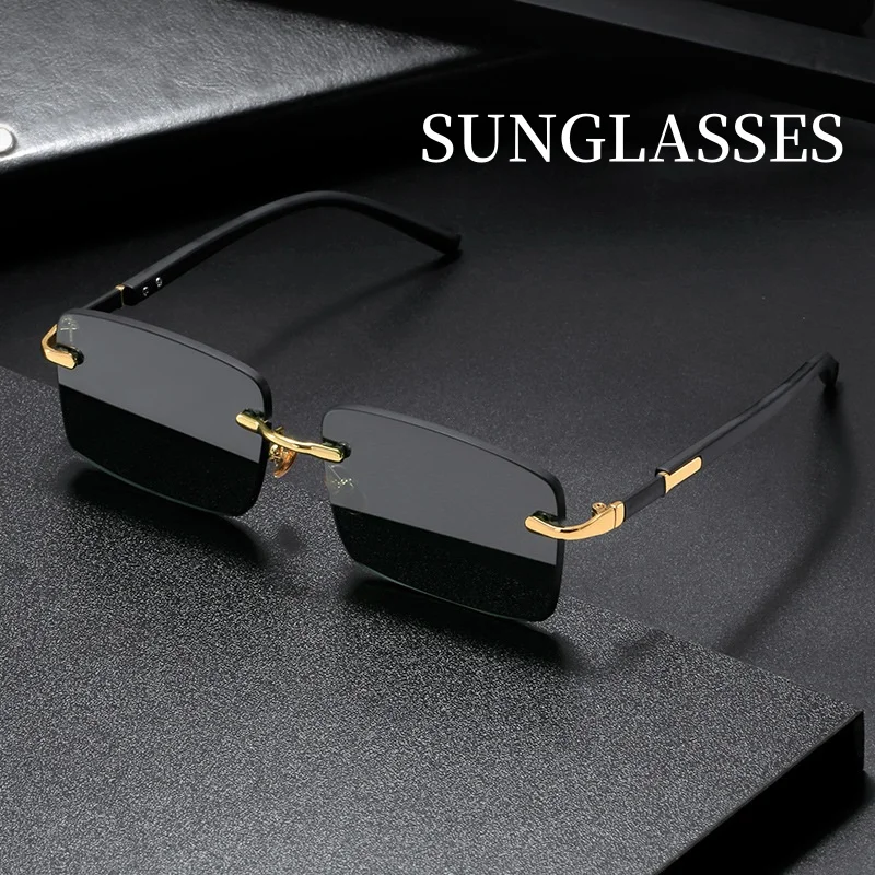 Gafas de Sol Rectangulares de  - Men'S Fashion Rimless Glasses reseña y precio