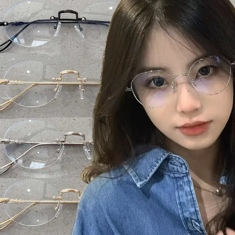 1/2 Uds. Gafas ovaladas sin mo - Men'S Fashion Rimless Glasses reseña y precio