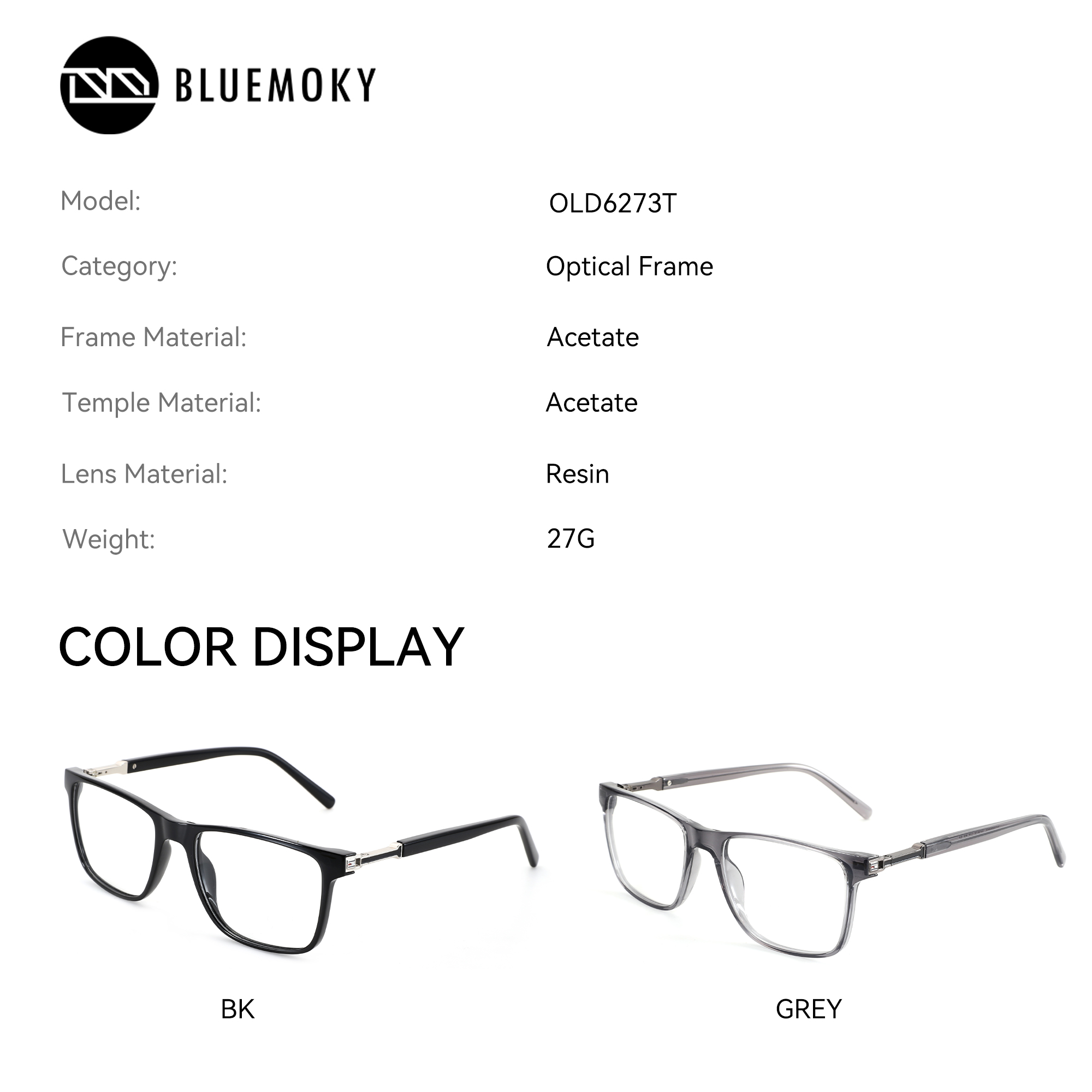 Gafas de acetato de moda BLUEM - Men'S Fashion Non Prescription Glasses reseña y precio
