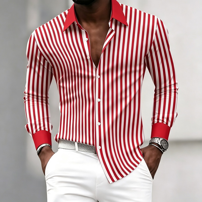 Camisa de manga larga para hom - Fashion Mens Shirt reseña y precio